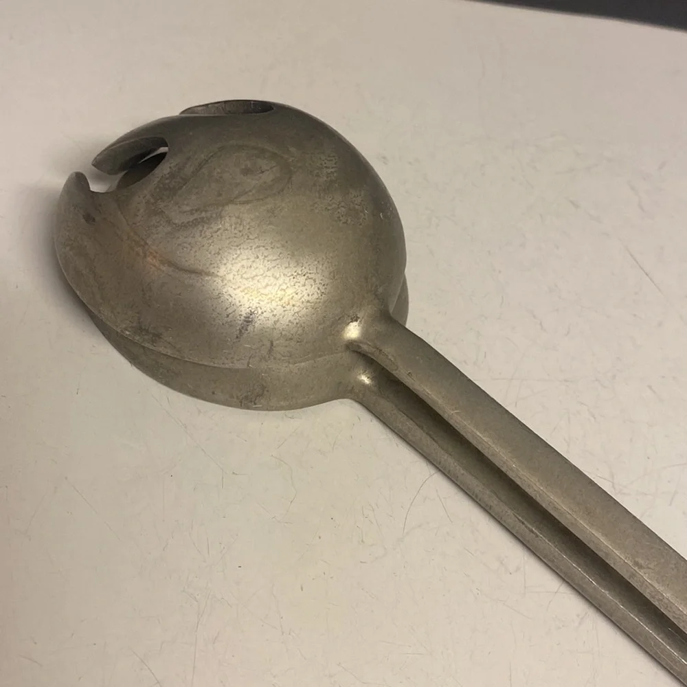 Salad Servers Aluminum Metal Leaf Fork Spoon 12.5”
